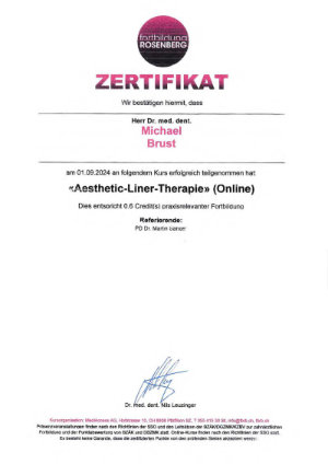 Fortbildungszertifikat Zahnästhetik
